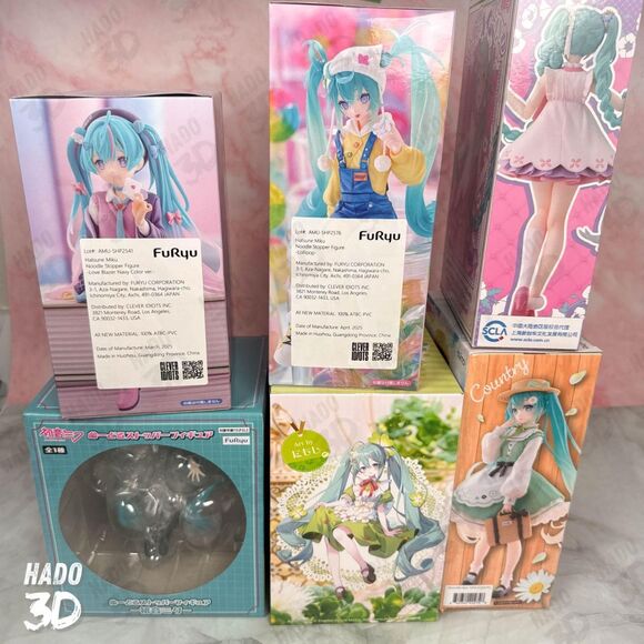 Hatsune Miku Noodle Stopper Figures Bundle Lollipop Rapunzel Clover Fashion Love - Picture 4 of 5
